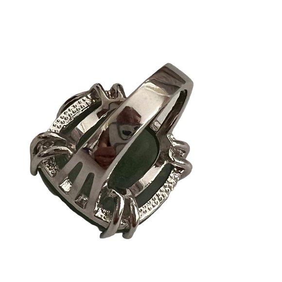 Park Lane Margarita Cocktail Statement Silver Aventurine Ring Green - Picture 9 of 13